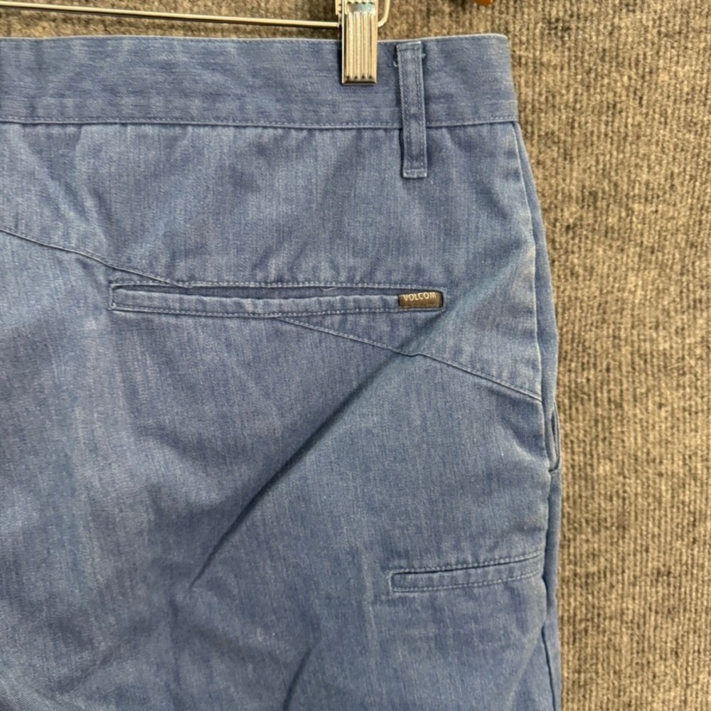 Lot of 2 Volcom Frickin Modern Chino Shorts Mens 36 Blue Striped Twill A0931108 - Picture 15 of 15